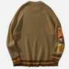 image:imageAelfric Eden Oversized Sweater Graphic Van Gogh Printed Unisex 90s Vintage Women Knit Sweaters Men Casual 2026 PulloverBrown