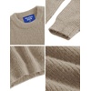image:imageAelfric Eden Oversized Sweaters Mohair Furry Sweater Crewneck Knit Casual Soft Pullover 2024 Trendy OutfitsKhaki