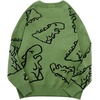 image:imageAelfric Eden Oversized Sweaters for Women Trendy Unisex Duck Graphic Knit Fall Sweater Streetwear Couple Crewneck PulloverGreen