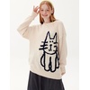 image:imageAelfric Eden Pullover Sweater Cute Printed Oversized Sweater Fall Winter Couple TopsApricot