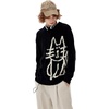 image:imageAelfric Eden Pullover Sweater Cute Printed Oversized Sweater Fall Winter Couple TopsBlack