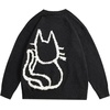 image:imageAelfric Eden Pullover Sweater Cute Printed Oversized Sweater Fall Winter Couple TopsBlack