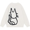 image:imageAelfric Eden Pullover Sweater Cute Printed Oversized Sweater Fall Winter Couple TopsWhite