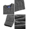 image:imageAelfric Eden Vintage Oversized Sweaters Crewneck Knit Pullover Baggy Loose Casual Cable Sweater 2025 Fall ClothesGray
