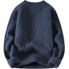 image:imageAelfric Eden Vintage Oversized Sweaters Crewneck Knit Pullover Baggy Loose Casual Cable Sweater 2025 Fall ClothesNavy Blue