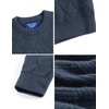 image:imageAelfric Eden Vintage Oversized Sweaters Crewneck Knit Pullover Baggy Loose Casual Cable Sweater 2025 Fall ClothesNavy Blue