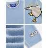 image:imageAelfric Eden Womens Goose Jacquard Sweater Oversized Sweaters Fuzzy Chunky Warm Pullover SweaterBlue