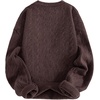 image:imageAelfric Eden Womens Long Sleeve Cable Knit Sweater Fall Fashion Oversized Crewneck Pullover Loose Outfits CamelBrown