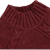 image:imageAelfric Eden Womens Oversized Cable Knit Chunky Sweater Mock Neck Long Sleeve Heart Knit Pullover Sweater 2025 Fall OutfitRed