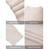image:imageAelfric Eden Womens Oversized Cable Knit Crewneck Sweaters Long Sleeve Sweater Chunky Loose Outfits PulloverBeige