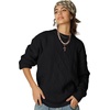 image:imageAelfric Eden Womens Oversized Cable Knit Crewneck Sweaters Long Sleeve Sweater Chunky Loose Outfits PulloverBlack
