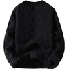 image:imageAelfric Eden Womens Oversized Cable Knit Crewneck Sweaters Long Sleeve Sweater Chunky Loose Outfits PulloverBlack