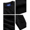 image:imageAelfric Eden Womens Oversized Cable Knit Crewneck Sweaters Long Sleeve Sweater Chunky Loose Outfits PulloverBlack