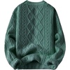 image:imageAelfric Eden Womens Oversized Cable Knit Crewneck Sweaters Long Sleeve Sweater Chunky Loose Outfits PulloverGreen