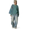 image:imageAelfric Eden Womens Oversized Cable Knit Crewneck Sweaters Long Sleeve Sweater Chunky Loose Outfits PulloverGreen