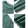 image:imageAelfric Eden Womens Oversized Cable Knit Crewneck Sweaters Long Sleeve Sweater Chunky Loose Outfits PulloverGreen