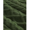 image:imageAelfric Eden Womens Oversized Sweaters Cable Knit Chunky Sweater Lantern Sleeve Crewneck Pullover Loose OutfitsGreen