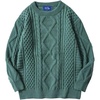 image:imageAelfric Eden Cable Knit Sweater Women Vintage Chunky Cream Sweater Men Woven Crewneck Knitted Pullover greenhttpstcorpamazoncomV1281694436overview