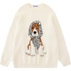 image:imageAelfric Eden Graphic Sweater Cute Dog Sweaters Vintage Oversized Crewneck Knit Pullover Streetwear Y2k TopsApricot