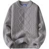 image:imageAelfric Eden Oversized Sweater 90s Vintage Cable Knit Long Sleeve Women Heavy Crewneck PulloverGrey