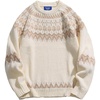 image:imageAelfric Eden Sweaters Fair Isle Sweater Vintage Soft Warm Casual Knit Pullover Long Sleeve Trendy OutfitsBeige