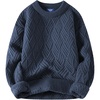 image:imageAelfric Eden Vintage Oversized Sweaters Crewneck Knit Pullover Baggy Loose Casual Cable Sweater 2025 Fall ClothesNavy Blue