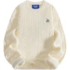 image:imageAelfric Eden Womens Long Sleeve Cable Knit Sweater Fall Fashion Oversized Crewneck Pullover Loose Outfits CamelApricot