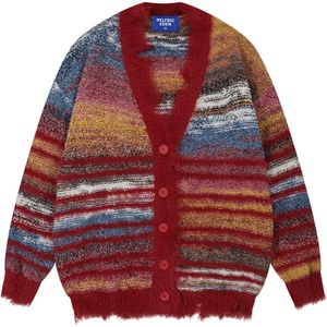 image:imageAelfric Eden Cardigan Sweater Open Front Casual Knit Cardigans Pinstripe Fashion Sweaters Y2k 2026 OutfitsRed