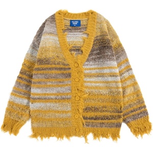 image:imageAelfric Eden Cardigan Sweater Open Front Casual Knit Cardigans Pinstripe Fashion Sweaters Y2k 2026 OutfitsYellow