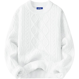 image:imageAelfric Eden Oversized Sweater 90s Vintage Cable Knit Long Sleeve Women Heavy Crewneck PulloverWhite