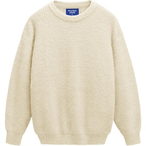 image:imageAelfric Eden Oversized Sweaters Mohair Furry Sweater Crewneck Knit Casual Soft Pullover 2024 Trendy OutfitsApricot