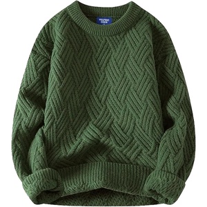 image:imageAelfric Eden Vintage Oversized Sweaters Crewneck Knit Pullover Baggy Loose Casual Cable Sweater 2025 Fall ClothesChristmas Green