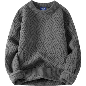 image:imageAelfric Eden Vintage Oversized Sweaters Crewneck Knit Pullover Baggy Loose Casual Cable Sweater 2025 Fall ClothesGray