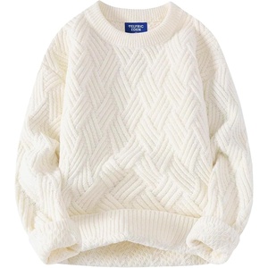 image:imageAelfric Eden Vintage Oversized Sweaters Crewneck Knit Pullover Baggy Loose Casual Cable Sweater 2025 Fall ClothesWhite