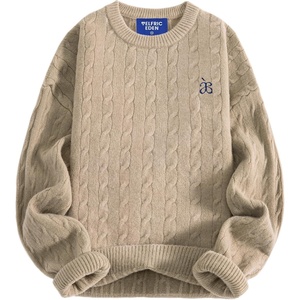 image:imageAelfric Eden Womens Long Sleeve Cable Knit Sweater Fall Fashion Oversized Crewneck Pullover Loose Outfits CamelCamel
