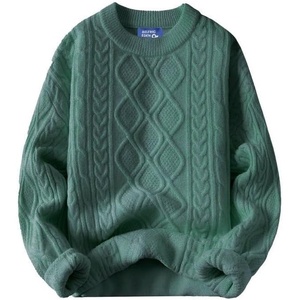image:imageAelfric Eden Womens Oversized Cable Knit Crewneck Sweaters Long Sleeve Sweater Chunky Loose Outfits PulloverGreen
