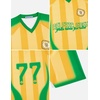 image:imageAelfric Eden Mens Jersey Y2k Oversized V Neck Graphic Tees Football Number Streetwear T Shirt TopsYellow