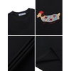 image:imageAelfric Eden Mens Oversized Graphic Tees Dog Embroidery Casual Women Tshirts Short Sleeve Top Cotton Cute Tee ShirtBlack
