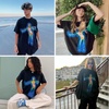 image:imageAelfric Eden Mens Oversized T Shirts Tees Distorted Portrait Print Crew Neck Cotton Tops Streetwear Casual ShirtBlack