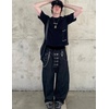 image:imageAelfric Eden Metal Button Tee Boxy Baggy Loose Cotton TShirt Streetwear Casual Summer Y2k ShirtBlack