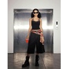 image:imageAelfric Eden Women Sexy Leopard Halter Backless Tank Top Y2k Trendy Studded Camisole Crop TopsBlack