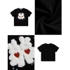 image:imageAelfric Eden Womens Baby Tee Y2k Fuzzy Bunny Tops Shirt Slim Fit Vintage Shirts for Women Short Sleeve Crop TeesBlack