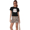 image:imageAelfric Eden Womens Baby Tee Y2k Fuzzy Bunny Tops Shirt Slim Fit Vintage Shirts for Women Short Sleeve Crop TeesBlack