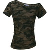 image:imageAelfric Eden Womens Camouflage OffShoulder Tops Vintage Camo TShirt Summer Baby Tee Top Short SleevedGreen