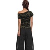 image:imageAelfric Eden Womens Camouflage OffShoulder Tops Vintage Camo TShirt Summer Baby Tee Top Short SleevedGreen