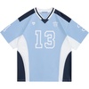 image:imageAelfric Eden Jersey Shirts Color Blocking VNeck Tee Oversized Vintage T Shirt Short Sleeve Casual Summer TopsLight Blue