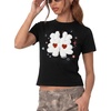 image:imageAelfric Eden Womens Baby Tee Y2k Fuzzy Bunny Tops Shirt Slim Fit Vintage Shirts for Women Short Sleeve Crop TeesBlack