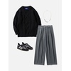 image:imageAelfric Eden Women Sweater Vintage Cable Knit Sweater Casual Oversized Sweater PulloverBlack