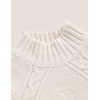 image:imageAelfric Eden Womens Oversized Cable Knit Chunky Sweater Mock Neck Long Sleeve Heart Knit Pullover Sweater 2026 Fall OutfitWhite