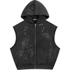 image:imageAelfric Eden Star Rhinestone Sleeveless Zip Up Hoodies for Women Men Summer Vest Tops Casual Streetwear ClothesBlack